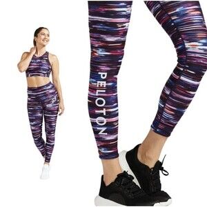 Peloton Melody High Waisted Leggings Purple Multicolor S